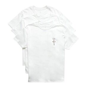 Cactus Jack Travis Scott 3 Pack White Cotton Logo Graphic Tee XXL